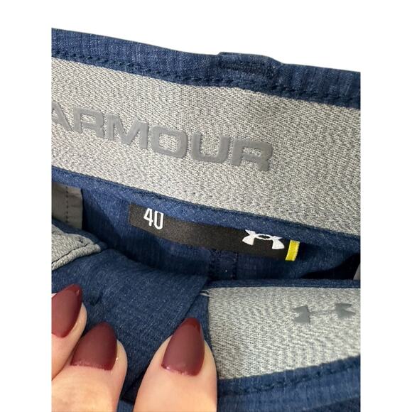 Under Armour Navy Blue 10" Flat Front Shorts Men's Size 40 - Picture 5 of 6